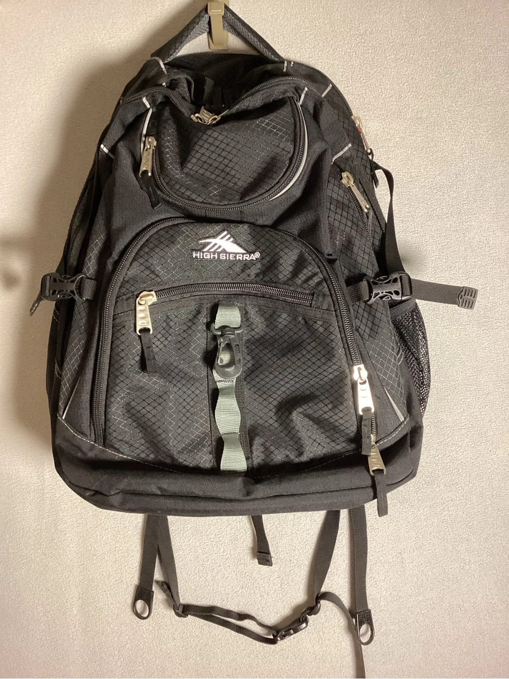 High Sierra Access Black Laptop Backpack Padded Durable Water Resistant UsedOnce